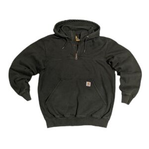 Carhartt Rain Defender Paxton Heavyweighy Hooded Quarter Zip Mock Sweatshirt